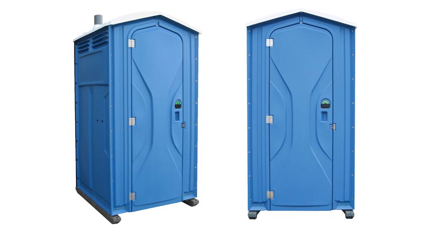 Long-term porta potty units on site in Torrington, Connecticut
